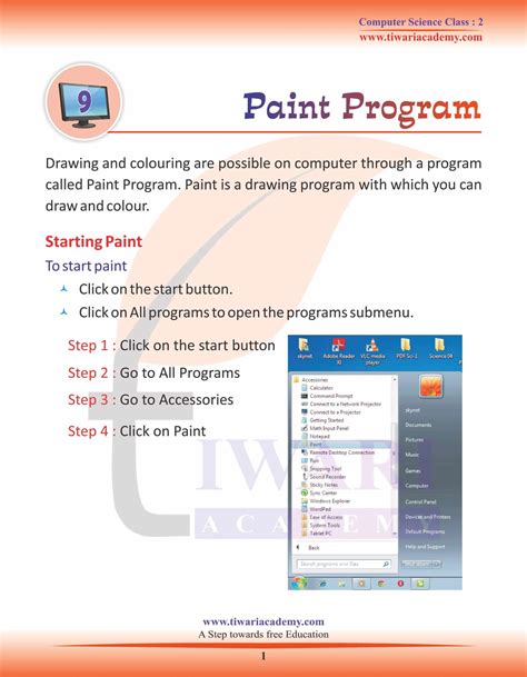 What Is Paint Program For Class 2