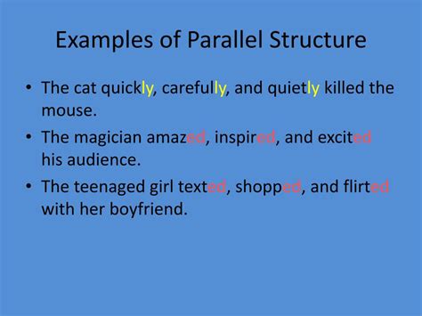 What Is Parallel And Not Parallel Structure