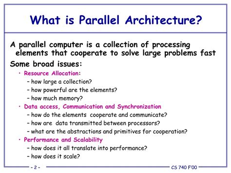 what is parallel architecture