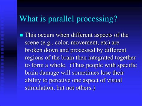 what is parallel processing vision
