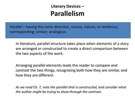 what is parallel structure literary device