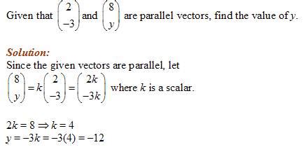 what is parallel vector in maths