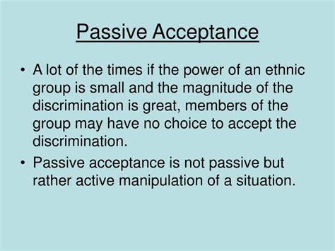 What Is Passive Acceptance