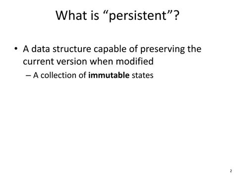 what is persistent data