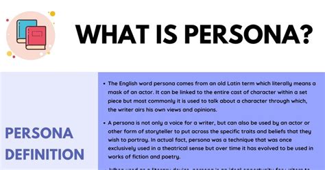 what is persona definition