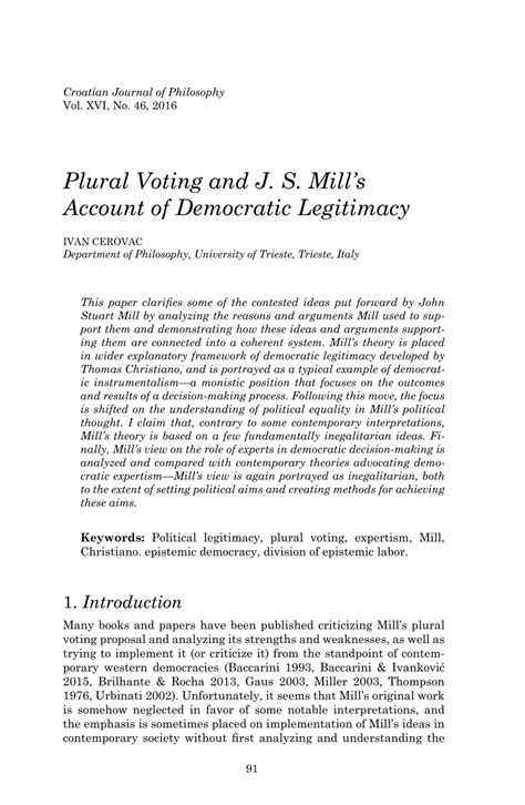 what is plural voting by js mill