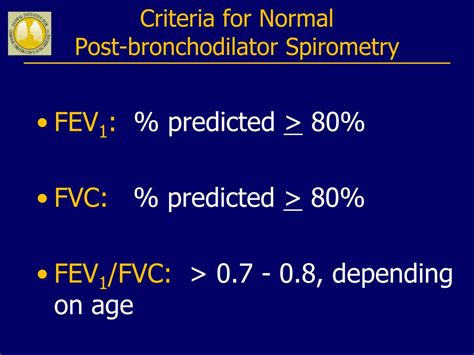 What Is Post Bronchodilator Spirometry
