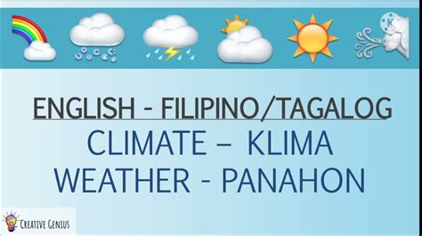what is precipitation in tagalog