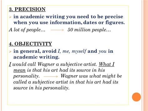 what is precision in academic writing