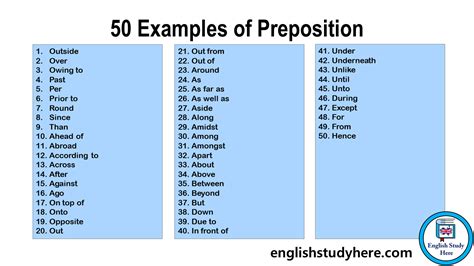 what is preposition and two example