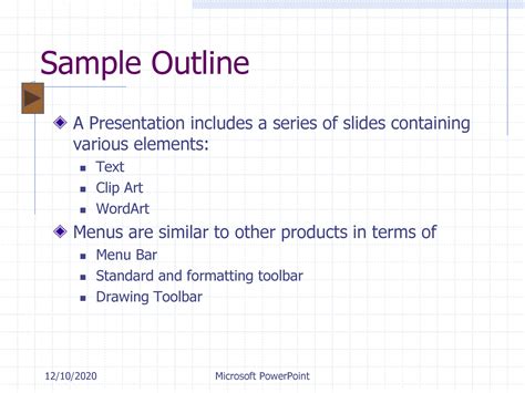 what is presentation outline ppt