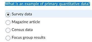 what is primary quantitative data