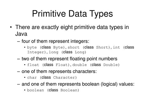what is primitive data type definition