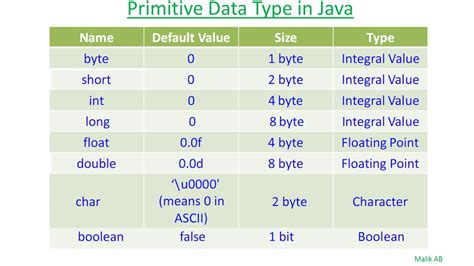 what is primitive data type in java in hindi