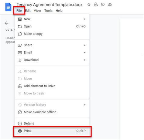 what is print layout in google docs