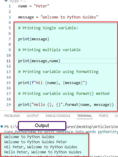 what is print method in python