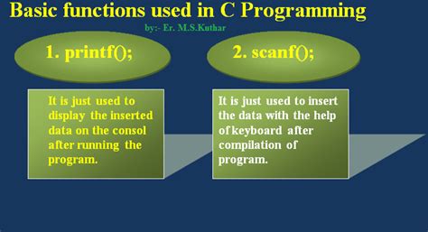 what is printf and scanf