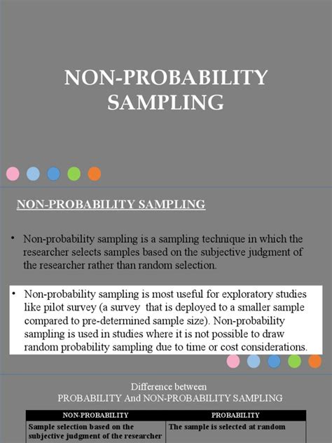 what is probability and non probability sampling pdf