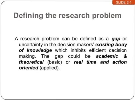 what is problem definition in research methodology
