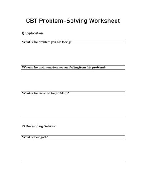 what is problem solving in cbt