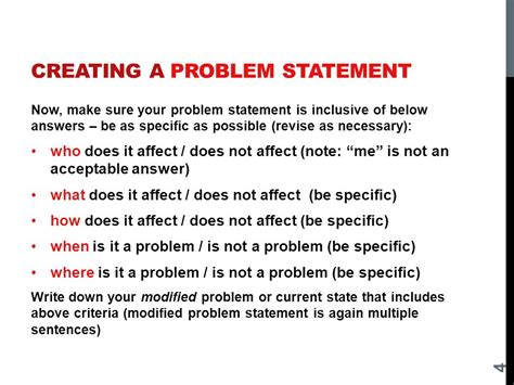 what is problem statement in project management