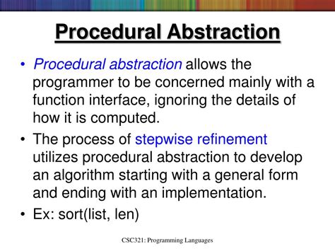 what is procedural abstraction in programming