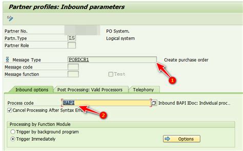 what is process code in sap idoc