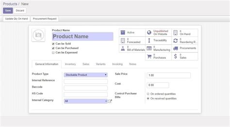 what is product type in odoo