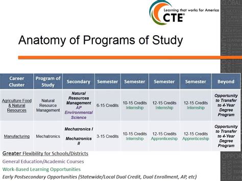 what is programme of study example in university