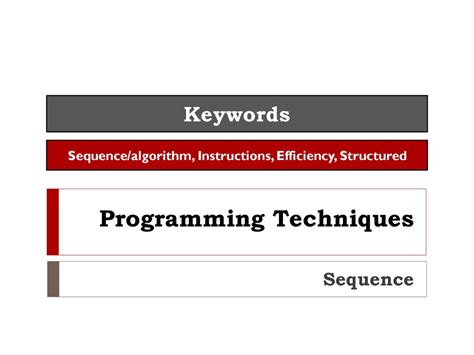 what is programming techniques