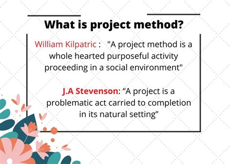 what is project method describe in detail