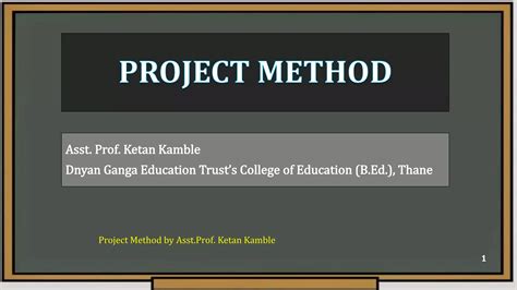 what is project method ppt