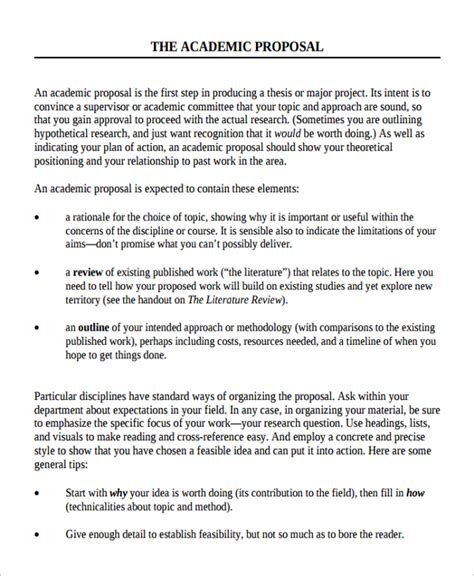 what is project proposal in academic writing