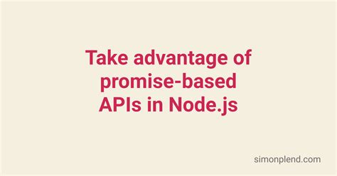 what is promise based api