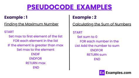 what is pseudocode example