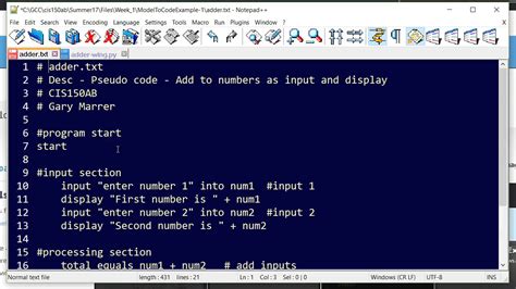 what is pseudocode in python with example