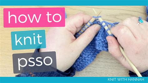what is psso in knitting