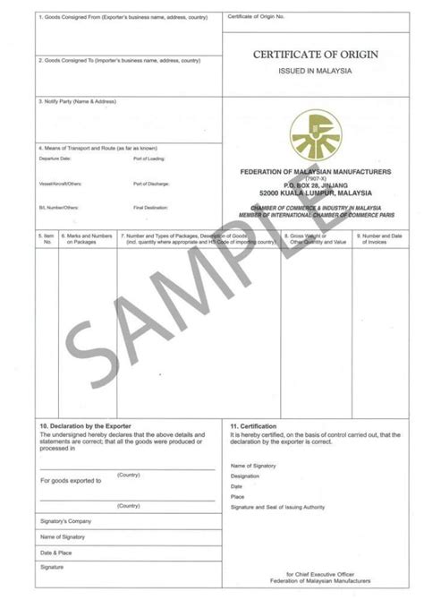 what is purpose of certificate of origin in the export process