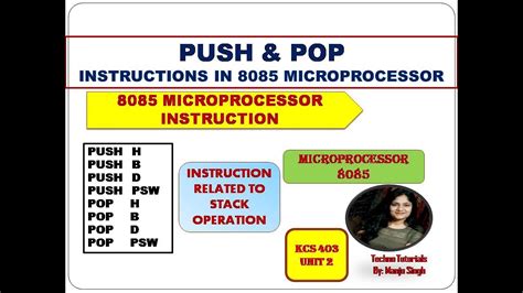 What Is Push And Pop In Microprocessor