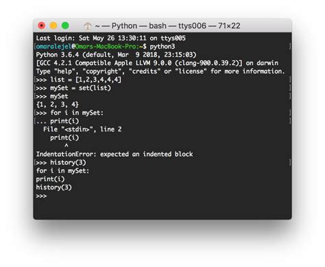 what is python command mode
