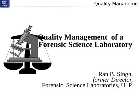 what is quality control in forensic science