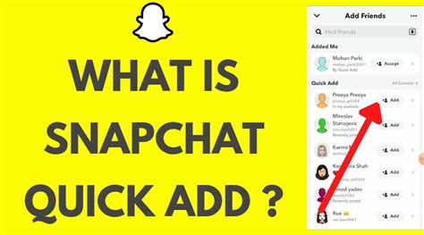 what is quick add on snapchat
