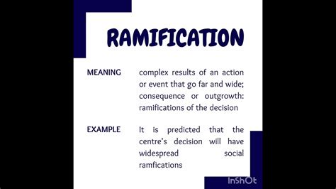 what is ramifications meaning
