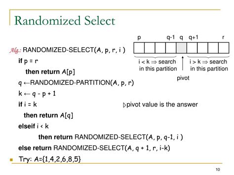 what is randomized select algorithm