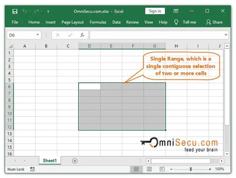 what is range in excel sheet