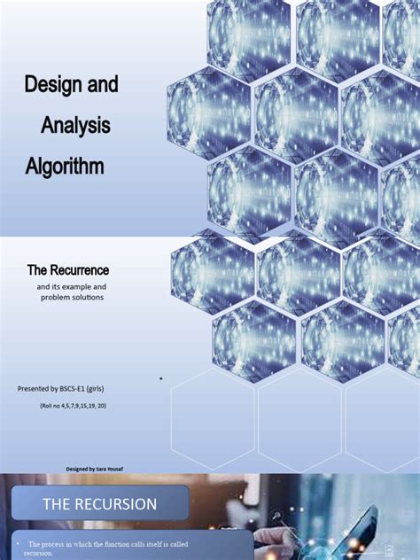 what is recurrence in design and analysis of algorithms