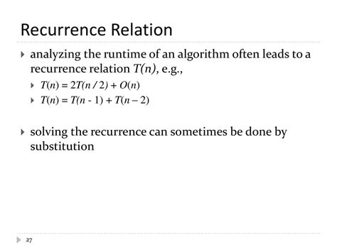what is recurrence relation in algorithm