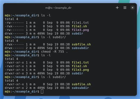 what is recursive permission in linux