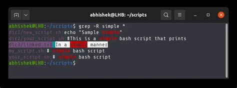 what is recursive search in linux