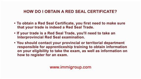 what is red seal certification